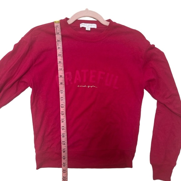 Spiritual Gangster Womens Small Red Grateful Graphic Crewneck Sweatshirt - Picture 5 of 8